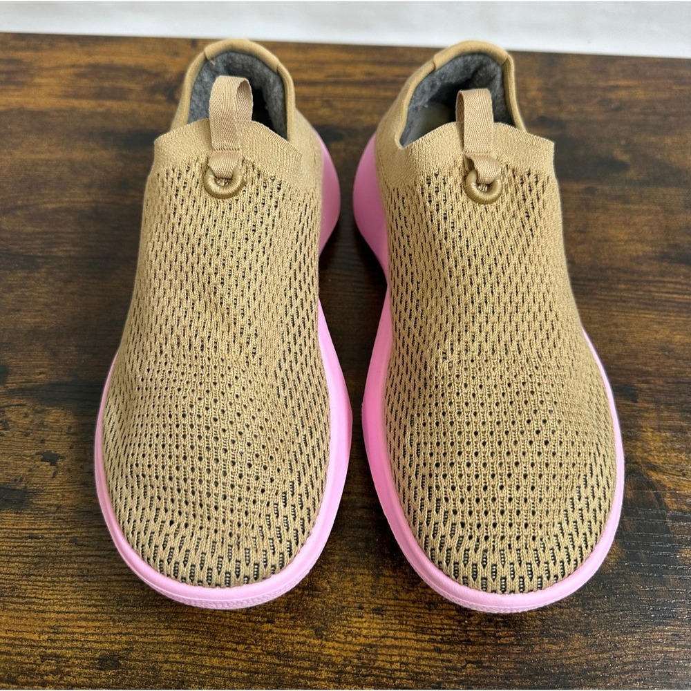 AllBirds Tree Dasher Relay Slip On Knit Sneakers Tan Pink Shoes Size 8.5 W8.5 - Picture 6 of 13